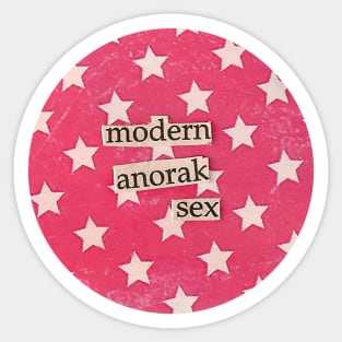 Modern Anorak Sex clipping collage art Sticker